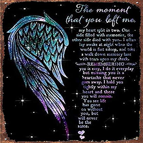 Vintage Metall-Blechschild Engelsflügel The Moment That You Left Me My Heart Split in Two Metal BarTavernPubClub Man Cave Wall Decor 30,5 x 30,5 cm Vintage Metall-Blechschild Engelsflügel The Moment That You Left Me My Heart Split in Two Metal BarTavernPubClub Man Cave Wall Decor 30,5 x 30,5 cm von Bodyard