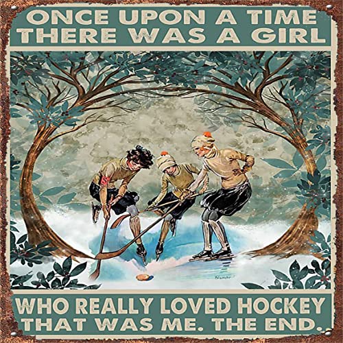 Vintage Metall-Blechschild Hockey-Poster BarTavernPubClub Männerhöhle Wanddekoration 30,5 x 30,5 cm von Bodyard