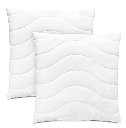 Bodyprotect 2er Set Kopfkissen, 100% Baumwolle, 65 x 65 cm, Steppkissen, atmungsaktiv, Made in EU, Ökotex 100, Höhenverstellbar, 60 Grad waschbar, weiß Bodyprotect 2er Set Kopfkissen, 100% Baumwolle, 65 x 65 cm, Steppkissen, atmungsaktiv, Made in EU, Ökotex 100, Höhenverstellbar, 60 Grad waschbar, weiß von Bodyprotect