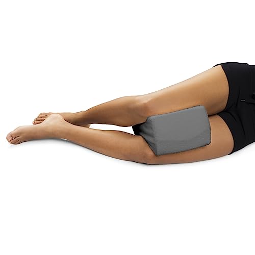 Bodyprotect Kniekissen für Seitenschläfer, Orthopädisches Beinkissen, Memory Foam, zur Entlastung von Knie und Rücken, Bezug waschbar, Öktex, 20 x 25 cm, grau von Bodyprotect