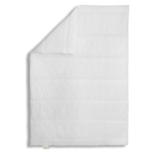 Bodyprotect Sommerdecke 135 x 200 cm, Bettdecke Ecoline, leichte Steppdecke, waschbar, Made in EU, Allergiker geeignet, weiß von Bodyprotect