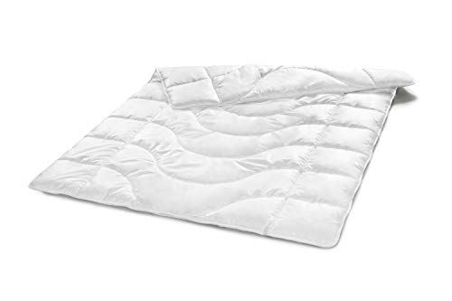 Bodyprotect leichte Sommerdecke Baumwolle Bettdecke mit Körperzonensteppung 135 x 200 cm, Weiß von Bodyprotect