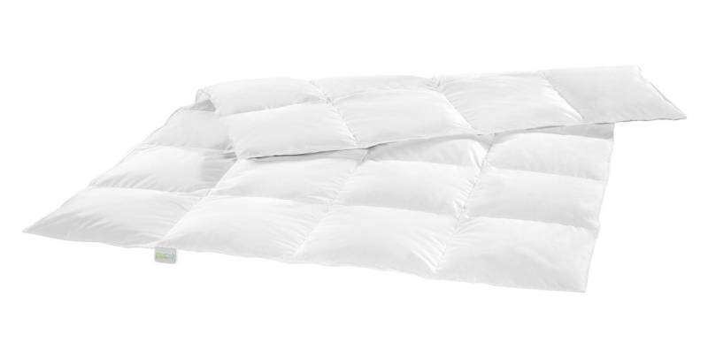 Bodyprotect Daunenbettdecke Kassettendecke, Füllung: 60% Daunen / 40% Federn, Bezug: 100% Baumwolle, mit Mako-Daunenbatist, waschbar von Bodyprotect