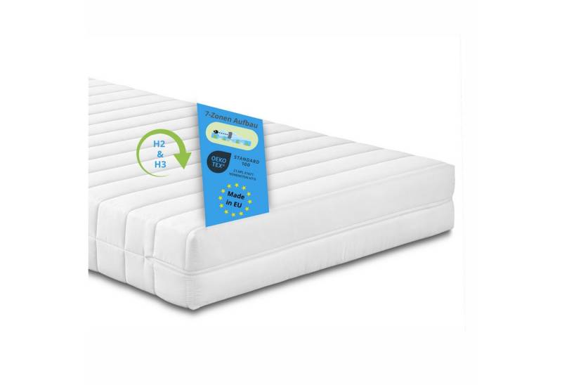 Kaltschaummatratze Balance Duo, Bodyprotect, 15 cm hoch, 7-Liegezonen, 80x200 cm, Duo-Härtegrad: 2/3 von Bodyprotect