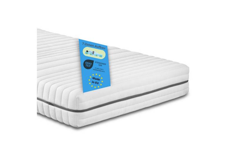 Kaltschaummatratze Vital Protect, Bodyprotect, 18 cm hoch, orthopädische 7-Zonen, 80x200 cm, Härtegrad: 4 von Bodyprotect