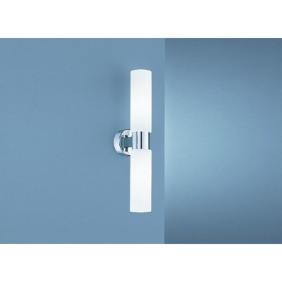 Wandanbauleuchte 2x40W chr Gl_opal IP40 HV E14 k.Betriebsger von Böhmer