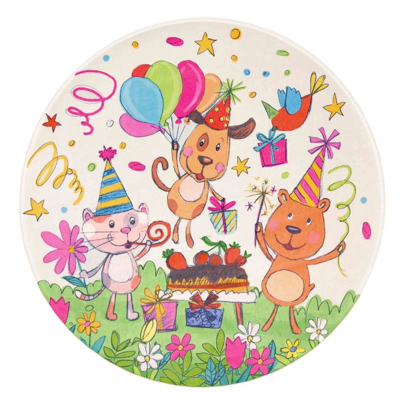 Böing Carpet Kinderteppich Geburtstag 100cm rund von Böing Carpet