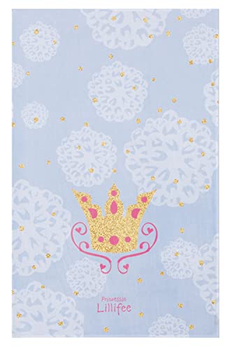 Böing Carpet Kinderteppich Prinzessin Lillifee Öko-Tex Standard hellblau in verschiedenen Größen, Größe:100x160cm von Böing Carpet
