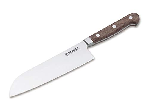 Böker Manufaktur Solingen Manufaktur Heritage Santoku Messer Walnussholz/Edelstahl Braun-Silber, Klingenlänge: 17,80cm, 130905 von Böker