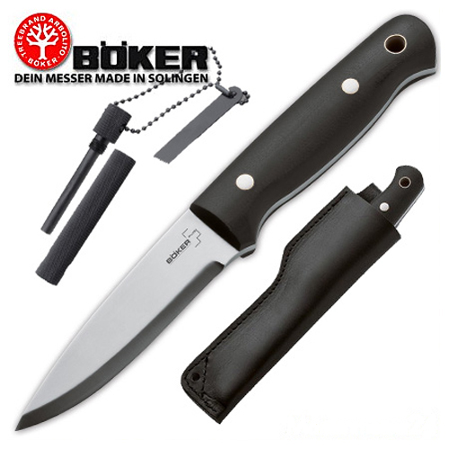 BÖKER PLUS BUSHCRAFT 440C, Lederscheide, Feuerstarter BÖKER PLUS BUSHCRAFT 440C, Lederscheide, Feuerstarter von Böker Plus