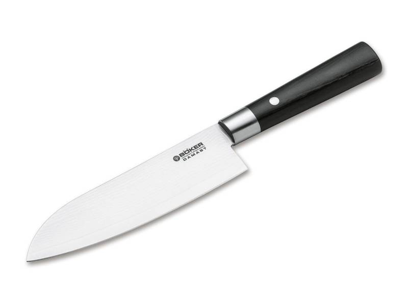 Böker Santokumesser, Böker Damast Black Santoku, Schichtholzgriff von Böker