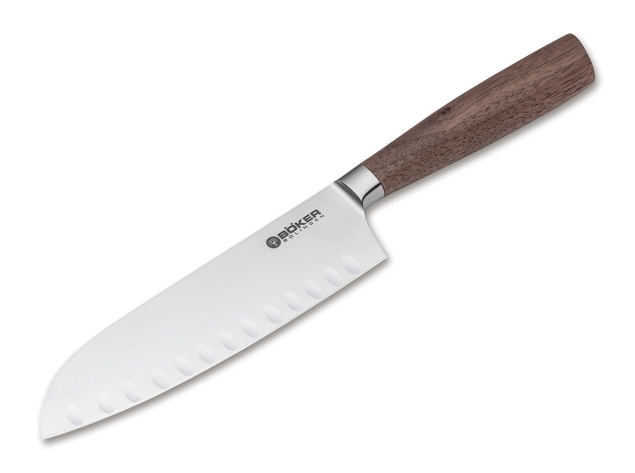 Böker Santokumesser Böker Core Santoku mit Kullen, Walnussholzgriff, Böker Core Santoku mit Kullen, Walnussholzgriff von Böker