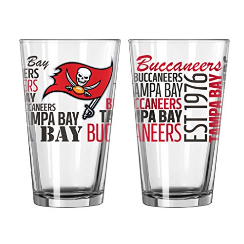 Tampa Bay Buccaneers Offizielles NFL Spirit Pint Glas, 473 ml von Boelter