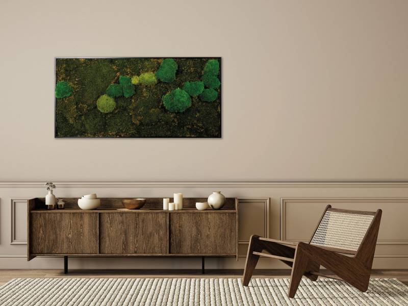 Bönninghoff Bild mit Rahmen Mixmoos, Natur (1 St), jedes Bild ein Unikat, BxH: 120x60 cm von Bönninghoff