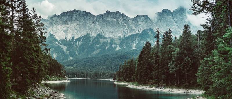 Bönninghoff Leinwandbild, Berge, Landschaft, Natur, See, Seebilder, Wald, Waldbilder (1 St) von Bönninghoff