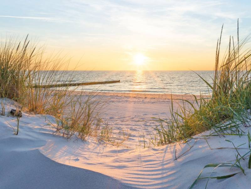 Bönninghoff Leinwandbild, Bilder vom Sonnenuntergang & -aufgang, Landschaft, Landschaften, Meer, Meer Bilder, Natur, Sonnenaufgang, Sonnenaufgang & -untergang, Strand, Strandbilder (1 St) von Bönninghoff