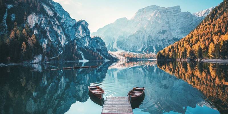 Bönninghoff Leinwandbild Pragser Wildsee, Italien, Seelandschaft (1 St), BxH: 100x50 cm von Bönninghoff