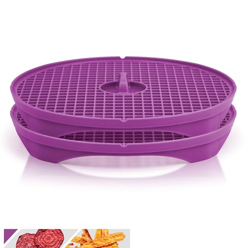 Börner Crispymaker (2er Set/Violett) • Chips Macher für die Mikrowelle • Chip Maker für kalorienarme Chips ohne Fett • Frische Chips selber machen • Kartoffelchips & Gemüsechips Maker von Börner