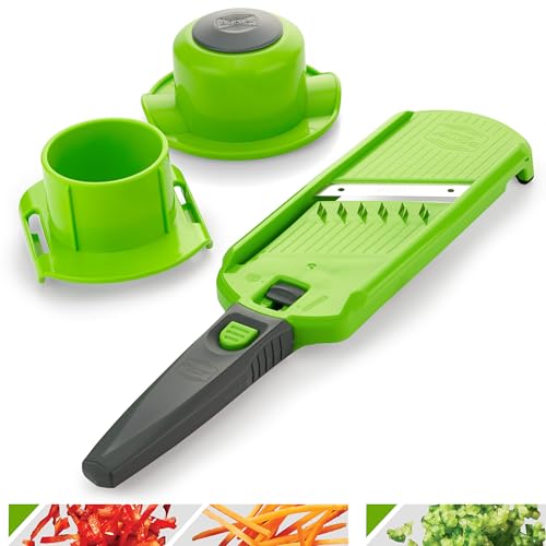 Börner Multi Dicer & Julienne Gemüseschneider • Gemüsehobel mit 2 Schnittarten • Julienne Schneider für Würfel & Streifen • Für Obst & Gemüse • Küchenhobel Set • Farbe: Grün Börner Multi Dicer & Julienne Gemüseschneider • Gemüsehobel mit 2 Schnittarten • Julienne Schneider für Würfel & Streifen • Für Obst & Gemüse • Küchenhobel Set • Farbe: Grün von Börner