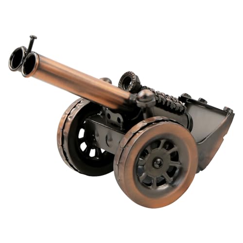 Retro-Kanonen-Modell, rote Kupferkanone, Vintage-Stil, Metallkanone, Sammlung, Regal, Eisenkunst, Skulptur, Figur, moderne Handwerkskunst, Heimbüro, Dekoration, Ornamente, Geschenk für Kinder, Jungen, von Boerni