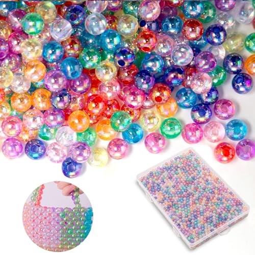 Bofanze 2000 Stück Perlen zum Auffädeln mit Loch 6mm Runde Bunte Perlen Groß Acrylperlen Rund Bastelperlen Runde Perlen Set mit Transparenter Box für Halsketten, Armbänder, DIY Kunsthandwerk Bofanze 2000 Stück Perlen zum Auffädeln mit Loch 6mm Runde Bunte Perlen Groß Acrylperlen Rund Bastelperlen Runde Perlen Set mit Transparenter Box für Halsketten, Armbänder, DIY Kunsthandwerk von Bofanze