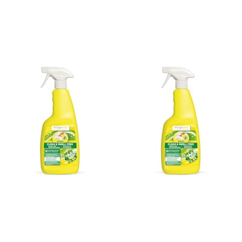Bogaclean Clean & Smell Free Spray - Geruchsentferner & Fleckenentferner - 750 ml - Mikrobiologischer Geruchsneutralisierer & Enzymreiniger (Packung mit 2) von Bogadent