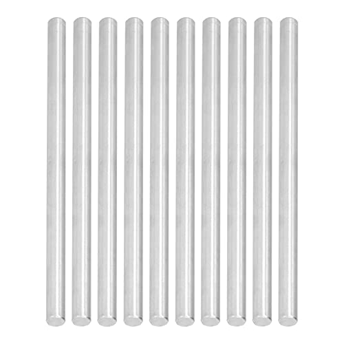 10pcs 8mm Edelstahl -Rundwellenstangenset, gerade Stangen für Roboter -DIY, Antriebswellen -Zubehör -Kit, kompatibel mit Tetrix FTC FRC First WRO, hoher Festigkeit und RE (4100-0008-0025) von Bognajin