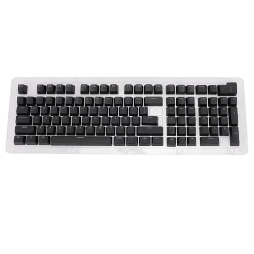 110 Tasten Brasilianische portugiesische mechanische Tastaturschlüsselkaps, durchscheinendes Design, breit (Black) von Bognajin