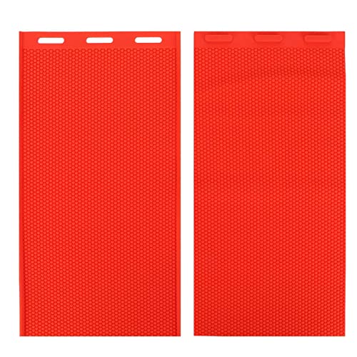2Pcs 5.4mm Beeswax Sheet DIY Rubber Press Mold, Red, Foldable Beekeeping Accessory for Making Beeswax Sheet with Comb Textures von Bognajin
