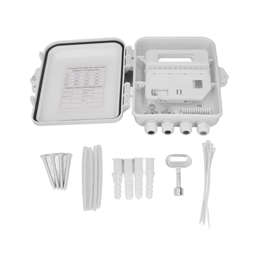 Bognajin 12-adriger Glasfaser-Verteilerkasten zur Wandmontage, wasserdichter Glasfaser-Anschlusskasten, ABS-Material für robusten Einsatz, mit Spleißfunktion, ideal für FTTH-Anwendungen Bognajin 12-adriger Glasfaser-Verteilerkasten zur Wandmontage, wasserdichter Glasfaser-Anschlusskasten, ABS-Material für robusten Einsatz, mit Spleißfunktion, ideal für FTTH-Anwendungen von Bognajin