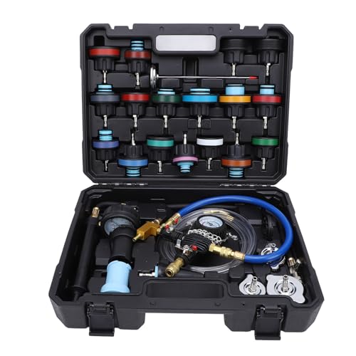 Bognajin 28PCS Coolant Pressure Tester Vacuum Refill Kit, Cooling System Leak Tester, Hand Operated Pump with, Color Coded Test von Bognajin