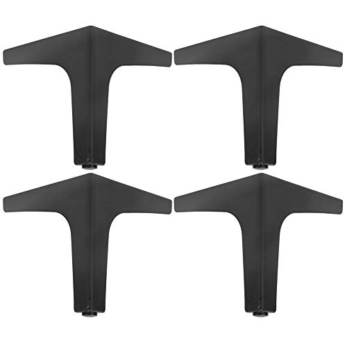 Bognajin 4 Pcs Black Iron Electroplated Furniture Cabinet Legs, Modern Design for Bedside Table Coffee Table Sofa, Anti Skid Wear, Stable Triangular Structure, (13 Points (1.8 Thick) Black) von Bognajin