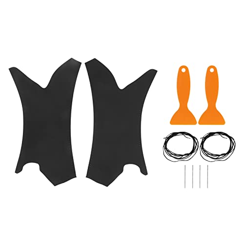 Bognajin Innen -Türgriff -Abdeckung PU Leder, Innenauszugsgriff Nähhandschuhe, schwarze Verkleidung für 316i 316d 318i 318d 320i 320d 325i 325d 328i 330d 330i von Bognajin