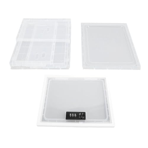 Kühlschrankschlossbox, Kunststoff Multifunktional, abschließbares Lebensmittelspeicher, sicherer 3 -stelliger Kombinationscode, Kind, ausreichender Platz für und (White and Transparent Frame) von Bognajin