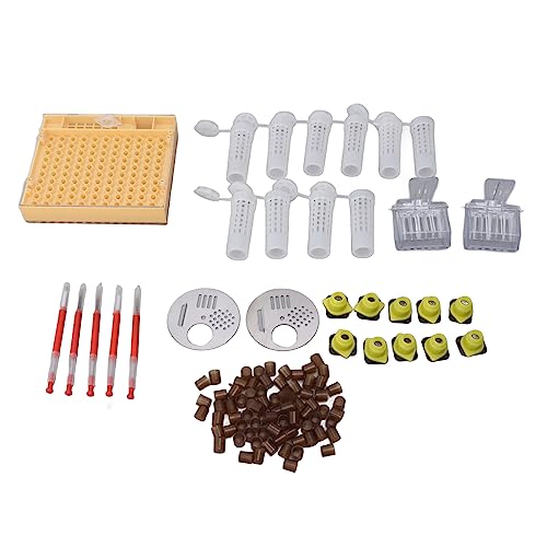 Plastic Queen Rearing Kit for Beekeeping, 110 Cell Cup Queen Bee Rearing System with Cups, Easy to Use Bee Grafting Tools for Raising Queen Bees, Sturdy and von Bognajin