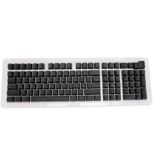 Thai -Tastaturschlüsselkaps, 113 Tasten minimalistisches Design, mechanische Tastatur -Tastaturkaps, sehr durchscheinend, kompatibel mit 61 108 -Tasten, spezialisiert für den (Black) von Bognajin