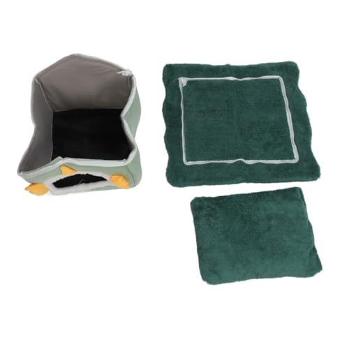 Weich warmes Katzenbetthöhle, gemütliches Betthaus, abnehmbar mit Plüschkissen für den Gebrauch im Innenbereich im Freien, Bequeme Schutz für Katzen Hunde Hamster Kaninchen (Large Size) von Bognajin
