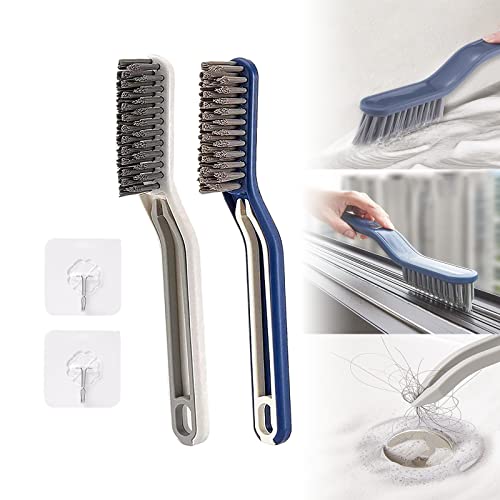 2-in-1 Reinigungsbürste,2 Stücke Multifunktionale Bodennaht Bürste,Bodennahtbürste,Reinigungsbürste mit Clip,für Badezimmerspalt,Küche,Wandfliesen,Bodenfliesen von Bogoro