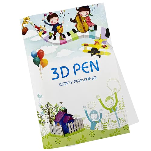 3D Stift Vorlage,3D Druckstift Vorlage,3D Drucker Stift Set,Buntes 40 Muster, Mit einer Wiederverwendbare Transparente PVC Zeichentafel, Hinweis: Dieser Satz enthält keine 3D -Druckstifte von Bogoro