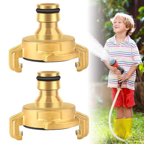 Bogoro 2 Stück Adapter Gartenschlauch Schnellkupplung aus Messing Klauendesign Massiv Schnellkupplung Gartenschlauch Schlauchverbinder Schnellkupplung (Kompatibel mit Gardena-System) von Bogoro