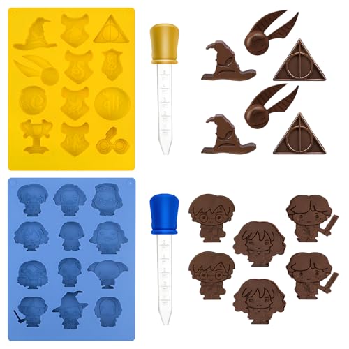 Bogoro 2 Stück Silikonform Pralinen,Schokoladenform,Schokoladenform Silikon,Silikonform Pralinen,Silikon Backform Pralinen,Wiederverwendbar, für Kuchen Dekoration, Süßigkeiten, Pralinen von Bogoro