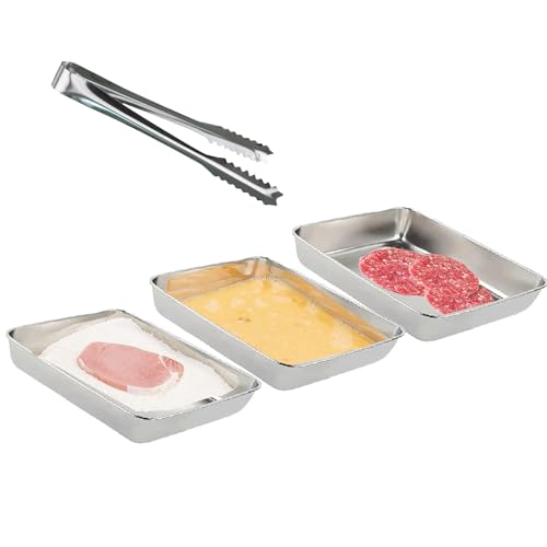Bogoro Panier Set Gastro 4-Teilig Include 3-Teiliges Set aus Edelstahl Backblech,Zange Küche,Panier set Gastro,Platzsparend Stapelbar, Spülmaschinenfest, für Fleisch, Fisch und Gemüse Bogoro Panier Set Gastro 4-Teilig Include 3-Teiliges Set aus Edelstahl Backblech,Zange Küche,Panier set Gastro,Platzsparend Stapelbar, Spülmaschinenfest, für Fleisch, Fisch und Gemüse von Bogoro