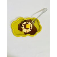 Kartoffelpüree & Soße W/Gabel Gewellte Wandkunst Dopamin Dekor Maximalist Fake Food Essen Pop Art Wandskulptur Funky von BogusBites