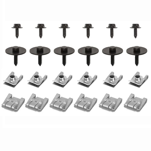 Bohaner 24x Unterfahrschutz Motorschutz Befestigungs Clip Unterboden Schutz Getriebeschutz Motorschutz Befestigungsclip Schraube Klammer für C Klasse W204 W203 S204 S203 E Klasse W211 S211 CLS C219 von Bohaner