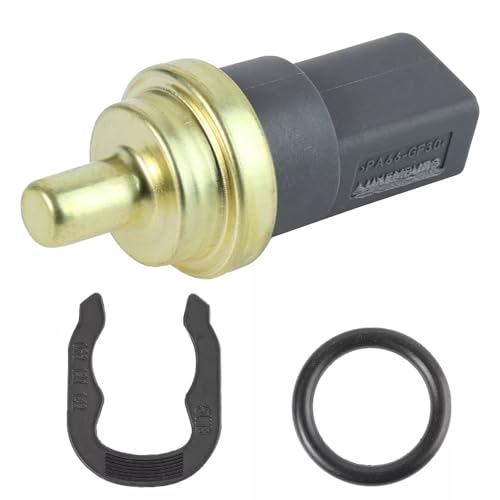 Bohaner Kühlmitteltemperatursensor mit Haltefeder Clip Motor Für VW Beetle CC EOS Golf GTI Jetta Passat Rabbit Touareg A.u./ D-i A3 A4 A5 A6 A8 06A919501A, 06A919501, 1 Stück, grau, 2-Pin von Bohaner