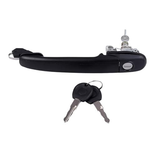 Bohaner Türgriff Türgriffhalter Türschloss mit 2 Schlüssel Vorne Links/Rechts für VW Polo 6N1 Caddy Alhambra Sharan F.or.d Galaxy 6N0837207 6N0837207C 6N0837207D von Bohaner