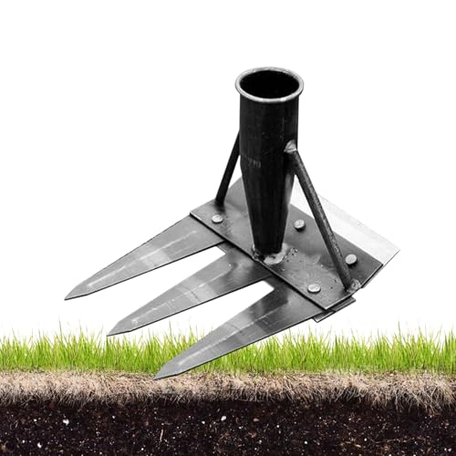 Gartenrake,Gartenhacke Aus Karbonstahl,Rechen,Gartenarbeit Hand Unkrautstecher Mit Zahnstahl Grabegabel,Jäten Werkzeug,Vertikutierer Manuell,Multifunktional Harke Zum Lockern Von Rasenflächen Und Säen von Bohany