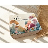 Personalisierte Erinnerungskiste Baby - Geschenk Geburt Taufe Holz Groß & Klein Babygeschenk Individuell Mit Name Bär von BohemeDeFleur