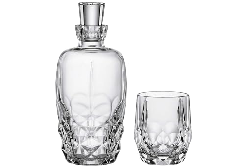 Bohemia Cristal 3-teiliges Whisky-Set Bar Selection Deluxe, Karaffe + 2 Whiskygläser im Geschenkkarton, Kristallglas, Spülmaschinenfest von Bohemia Cristal