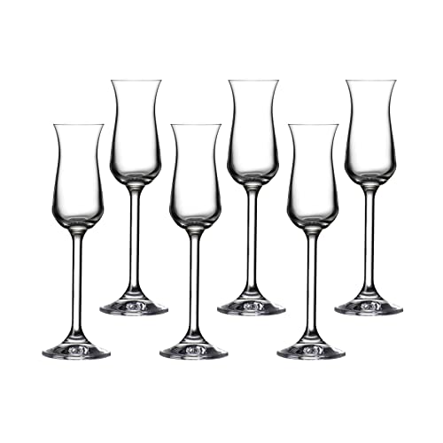 Bohemia Cristal Clara Grappaglas 6 Stück in Einer Geschenkbox, Kapazität 50 Milliliter, Einheitsgröße von Bohemia Cristal